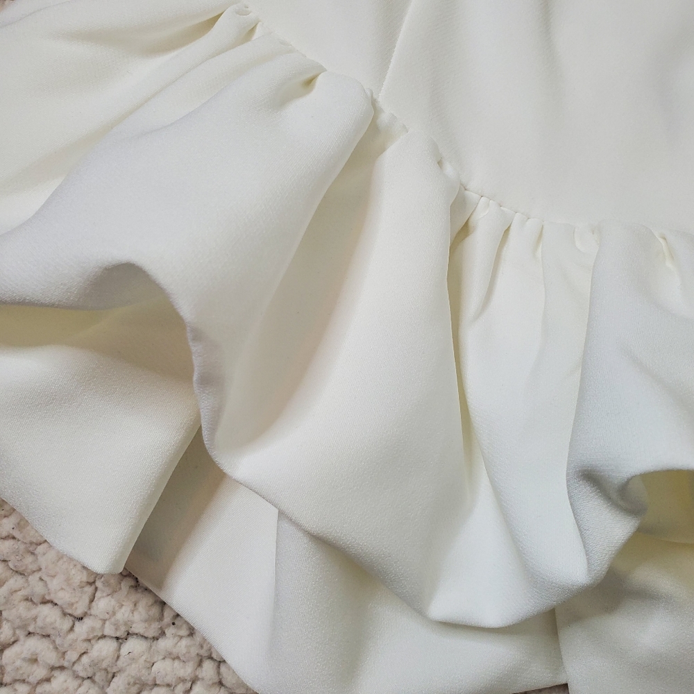 NWOT DO+BE Puffy Ruffles Strapless Top Size L Bubble Hem - Picture 5 of 16